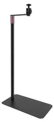 Produktbild von Verstellbarer Projektorständer - Bodenständer für Beamer - Höhe 60–120 cm - Schwerer 1,85 kg Sockel 34×20 cm - 360° schwenkbare L-Halterung - Heimkino/Büro - Schwarz
