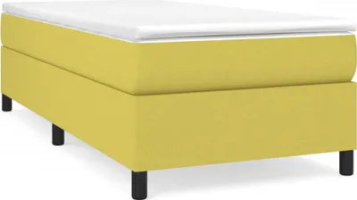 Imagen del producto de vidaXL Estructura de cama con somier, color verde, 90x190 cm, tapizada en tela