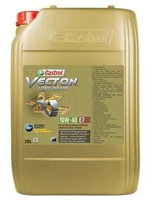 Produktbild von 20 Liter CASTROL 10W-40 Vecton Long Drain E7 DQC III-10 LA Mack EO-N MAN M 3277 MB 228.5 MTU-3 Renault RLD-2 Scania LDF-3 Volvo VDS-3