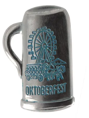 Bierkrug Hut-Abzeichen "Oktoberfest" von Hut-Breiter  in grau