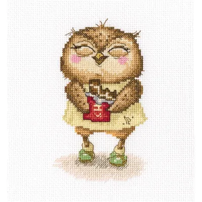 Obrázok produktu pre Sada na výšivku "Čokoláda v striebornej fólii" (c233), vzor, 10x15 cm