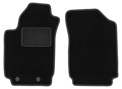 Produktbild von Velours-Fußmatten Vorne für Fiat Stilo 2000-2008 (Schrägheck/Kombi) – 2-tlg, Schwarz, passgenau – Wielganizator LUX