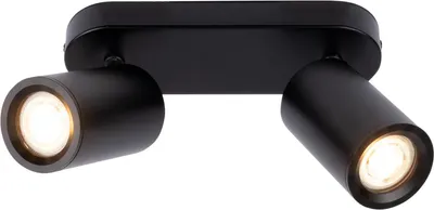 Produktbild von Ledvion - LED-Deckenstrahler Schwarz 2-Licht, Rechteck, Neigbar, GU10-Fassung, IP20