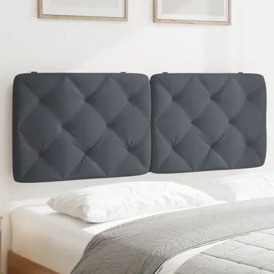 Produktbild von "Rabatt" Bettkopfteil modern - Kopfteil-Kissen - Dunkelgrau 140 cm Samt - Kopfteile CC17211