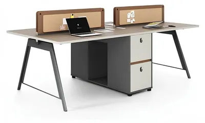 Zdjęcie produktu dla Solidne biurko dla 4 osób w nowoczesnym stylu. Kompaktowe biurko