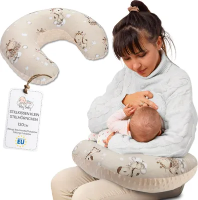 Produktbild von Stillkissen klein 130 cm C-Form Nursing Pillow Stillmond Giraffen