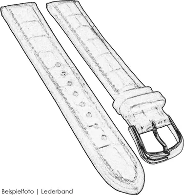 Produktbild von Festina Uhrenarmband 16mm Leder braun Krokooptik F16479/2 F16479