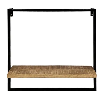 Zdjęcie produktu dla Półka wisząca Półka ścienna Regał Regał 50x50x25 cm czarny