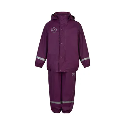 Produktbild von Color Kids - Regenanzug für Kinder - Recycled - Solid Polyurethan- Dunkelviolett