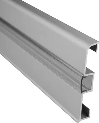 Produktbild von C02 LED Aluprofil Silber Sockelleiste 2m klar