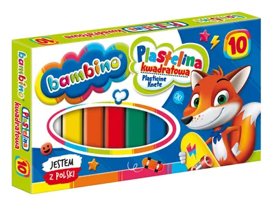 Obrázok produktu pre Plastelínový štvorec 10 farieb Bambino Majewski