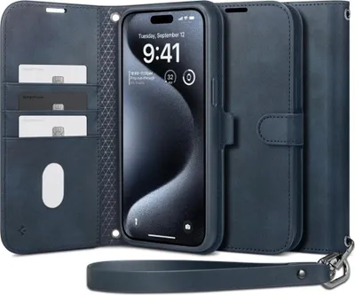 Produktbild von Spigen Wallet S Pro - Etui do iPhone 15 Pro (Navy)