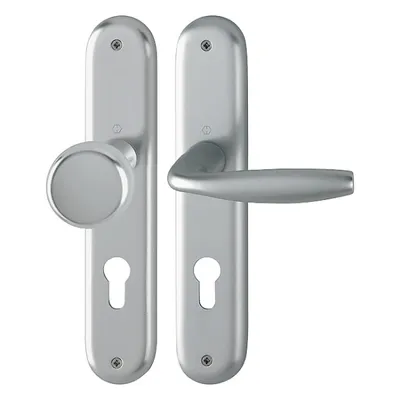 Produktbild von Hoppe langschild-Wechselgarnitur New York 53 / 273P / 1810 Lochung PZ Entfernung 72mm Alu F9 - 3272984