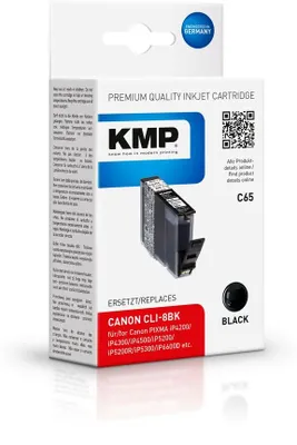 Produktbild von KMP C65, Schwarz, Tinte auf Pigmentbasis, 1 Stück(e)