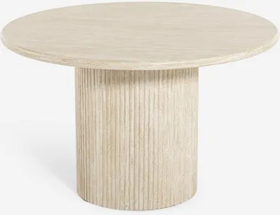 Immagine prodotto di Tavolo da pranzo 120 cm moderno rotondo in legno effetto pietra Kara