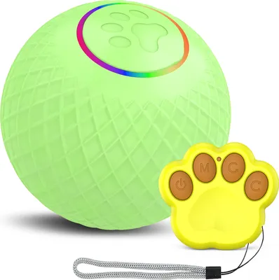 Produktbild von Spielzeugball fuer Katzen šC ferngesteuertes Haustierspielzeug, LED-Blinken, Dual-Mode-Design, geraeuscharm, Typ-C-Aufladung, automatische Hindernisvermeidung šC aktiv rollender Ball fuer Katzen, lustiger Ball, Katzenspielzeug fuer Hauskatzen