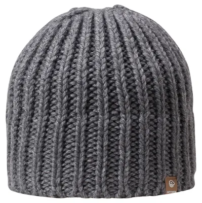 Giesswein Unisex Strickmütze Giebel aus reiner Wolle in grau