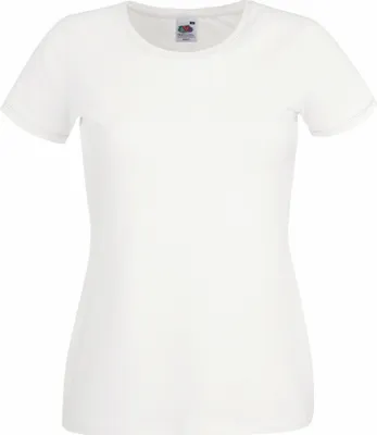 Produktbild von Fruit Of The Loom Lady-Fit Damen T-Shirt, Rundausschnitt BC1356 (XL) (weiß)