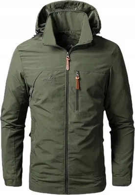 Produktbild von HERREN REGENJACKE Softshell KHAKI Wasserdicht WINDBREAKER Größe L