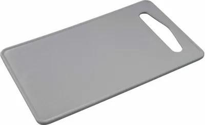 Produktbild von Fackelmann Essbrettchen 24 x 14 cm ECO, umweltfreundliches Brettchen, nachhaltiges Brett für das zubereiten von Essen, Küchenbrett mit Griff, hochwertiges Schneidbrett (Farbe: Lichtgrau)