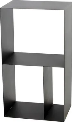 Image de Rack à bûches CASO en acier noir avec rangement 45x30x80 cm