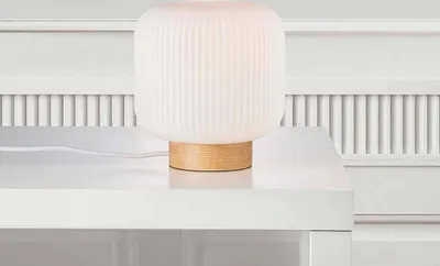Immagine prodotto di Lampada da tavolo Milford Ø 20 cm bianco/legno