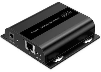 Produktbild von DIGITUS HDMI IP PoE Receiver 4K/60Hz schwarz