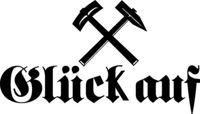 Produktbild von Glückauf - Glück Auf! - KFZ- Aufkleber - Autoaufkleber - Bergbau - Bergmannsgruß
