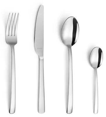 Besteckset 24-teilig für 6 Personen, Chromstahl, poliert