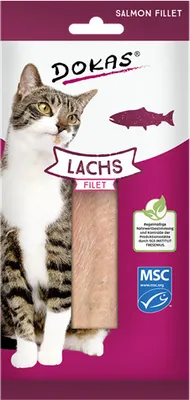 Produktbild von Dokas Cat Snack Filet Lachs 22g