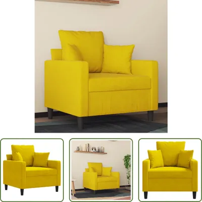 Produktbild von The Living Store Sessel Gelb 60 cm Samt