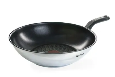 Produktbild von Tefal Comfort MAX C97719 Wokpfanne, 28 cm max. Durchmesser, Edelstahl, Induktionsherd-geeignet, Antihaftbeschichtung