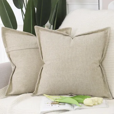 Produktbild von Kissenbezüge Imitationsleinen Beige 40x40 cm 2er Set