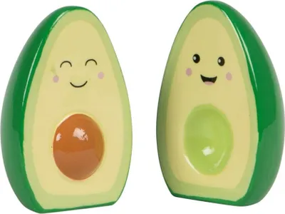 Produktbild von Salz- und Pfefferstreuer Happy Avocado (Set, 2-tlg) Steingut ca. 5 x 3,5 x 8 cm
