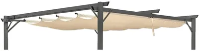 Imagen del producto de Toldo de repuesto para pérgola retráctil, impermeable, de 3x3 metros, fabricado en poliéster, para uso en jardines