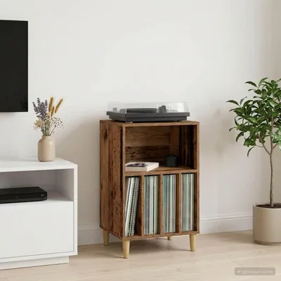 Produktbild von Möbel Plattenspielerständer Eichenholz 47 x 39,5 x 74,5 cm - CD- & DVD-Regale &2994