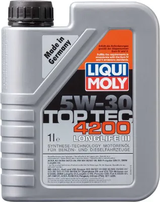 Produktbild von Liqui Moly Top Tec 4200 5W 30 Premium Hightech Leichtlaufmotoröl 1L