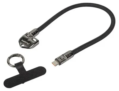 Zdjęcie produktu dla Lanberg CA-CMCM-10LN-0003-BK, 0,3 m, USB C, USB C, USB 2.0, 0,48 Gbit/s, Czarny