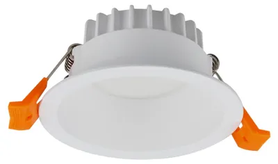 Image de Spot encastré de diamètre 85 mm avec éclairage LED blanc chaud de 3000 K, de couleur blanche