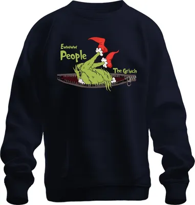 Obrázek produktu pro The Grinch Ewww People Christmas Vtipný dárek Introvert Uni mikina, námořnická modrá, XXL