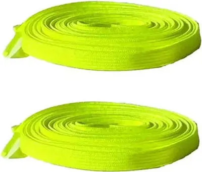 Schmale flache Schnürsenkel für moderne Schuhe und Fussballschuhe - Gelb - 140cm