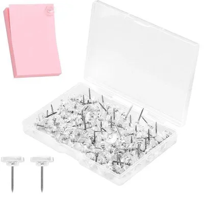 Produktbild von Pins 100er Set - Selbstklebende Notizen - Pinnwand - Kurzbrett - Duimspijkers - Aufbewahrungsbox