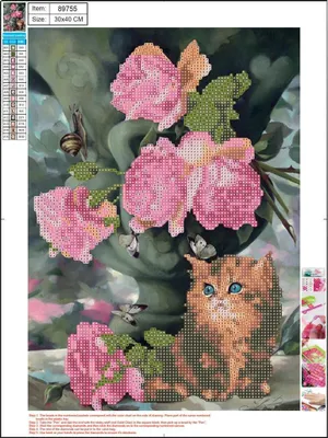 Produktbild von Diamant-Mosaik 5D 30x40cm Katze 89755