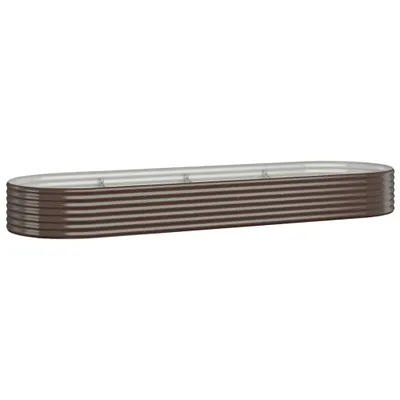 Zdjęcie produktu dla vidaXL Podwyższone łóżko Stal malowana proszkowo 322x100x36 cm Brązowy