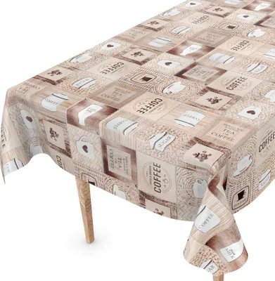 Produktbild von Tischdecke Wachstuch Essen Braun Robust Wasserabweisend Breite 140 cm Länge 100 cm