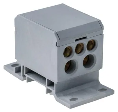 Imagen del producto de Bloque de distribución 160A, 1 polo, 2 x 2,5-50 / 3 x 2,5-25, 2 x 2,5-35 / SZ, modelo E.4091/SZ