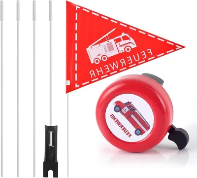 Productafbeelding van Fietswimpel Kinderen - Veiligheid Vlag - Fietsen Zichtbaar - Kindvriendelijk Design - 150 cm - Rood