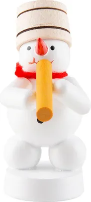 Produktbild von Schneemann Musikant mit Didgeriedoo (8cm) von Zenker Volkskunst