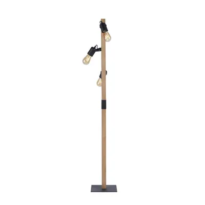 Zdjęcie produktu dla Lampa podłogowa, drewno, czarny, wys. 150 cm