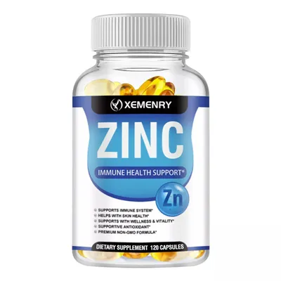 Produktbild von Zinc 50mg (120 Kapseln) Nahrungsergänzungsmittel, Haut, Hautgesundheit, Immunsystem, Antioxidant, Vitalität, Energie